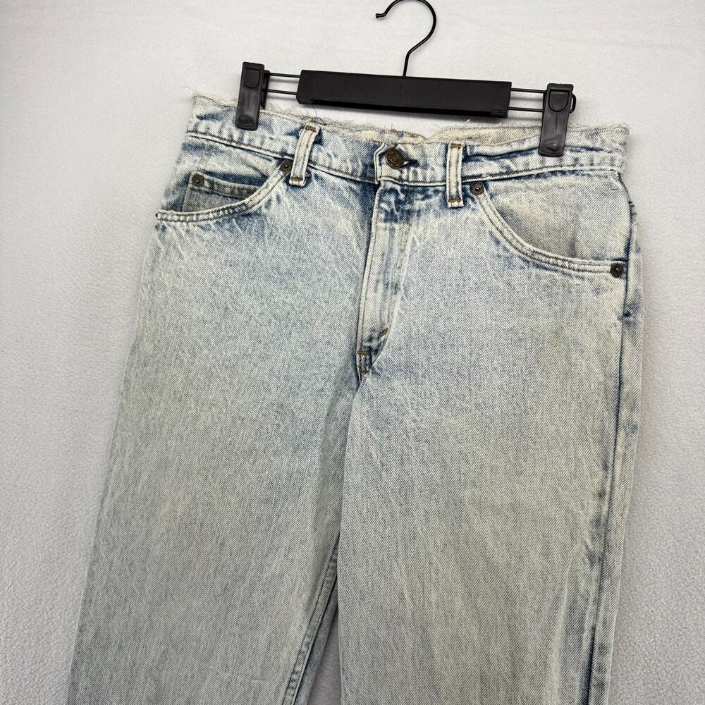 Vintage Levis Jeans Fit 29x33 Blue 511 Orange Tab USA Made Light Wash Distressed